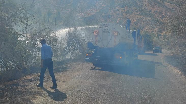 Siirt'teki yangın ormana sıçramadan söndürüldü