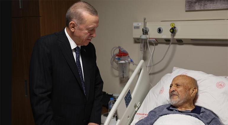 Cumhurbaşkanı Erdoğan Hasan Aksay'ı hastanede ziyaret etti