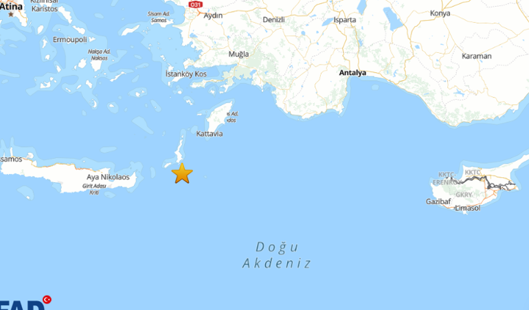 Son dakika! Akdeniz'de deprem