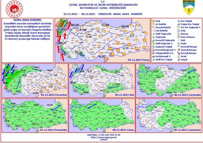 Son dakika: Meteoroloji gün verdi! Pazartesi günü sağanak yağış geliyor