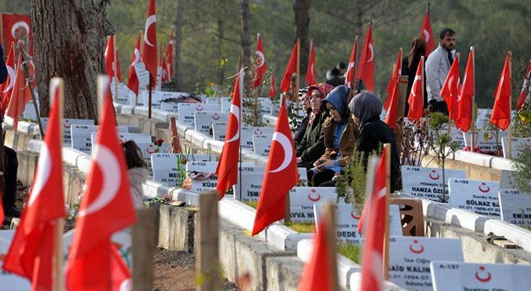 Yılın son gününde depremde kaybettikleri için dua ettiler