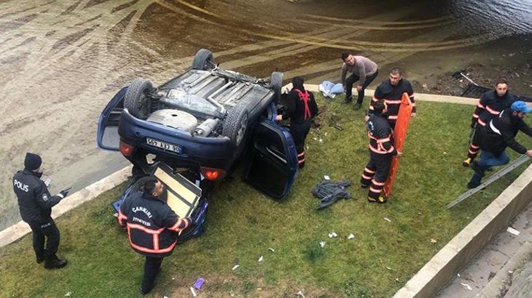 Otomobil çaya uçtu, 7 kişi yaralandı
