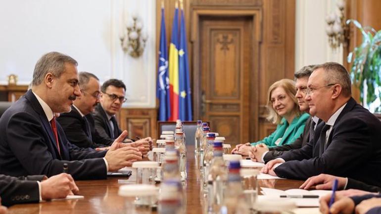 Dışişleri Bakanı Fidan, Romanya Başbakanı Ciolacu ile görüştü