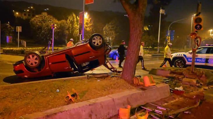 Demokrat Parti il başkanı Maltepe'de kaza yaptı