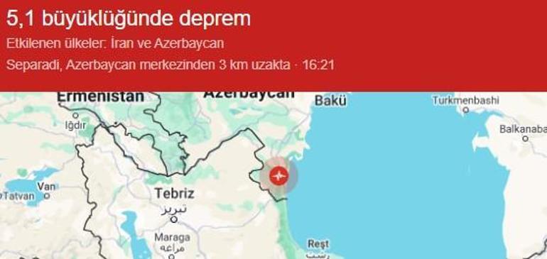 Son dakika... Azerbaycan'da 5.2 şiddetinde deprem
