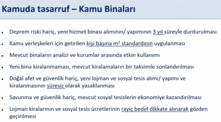 Son dakika: Kamuda tasarruf paketinin ayrıntıları belli oldu